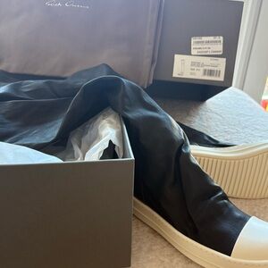 Rick Owens Black and White Women's Sneakers